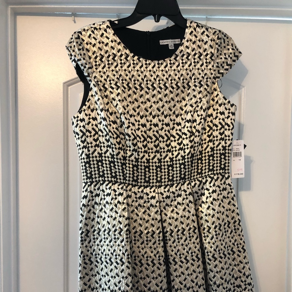Black and gold cocktail dress
